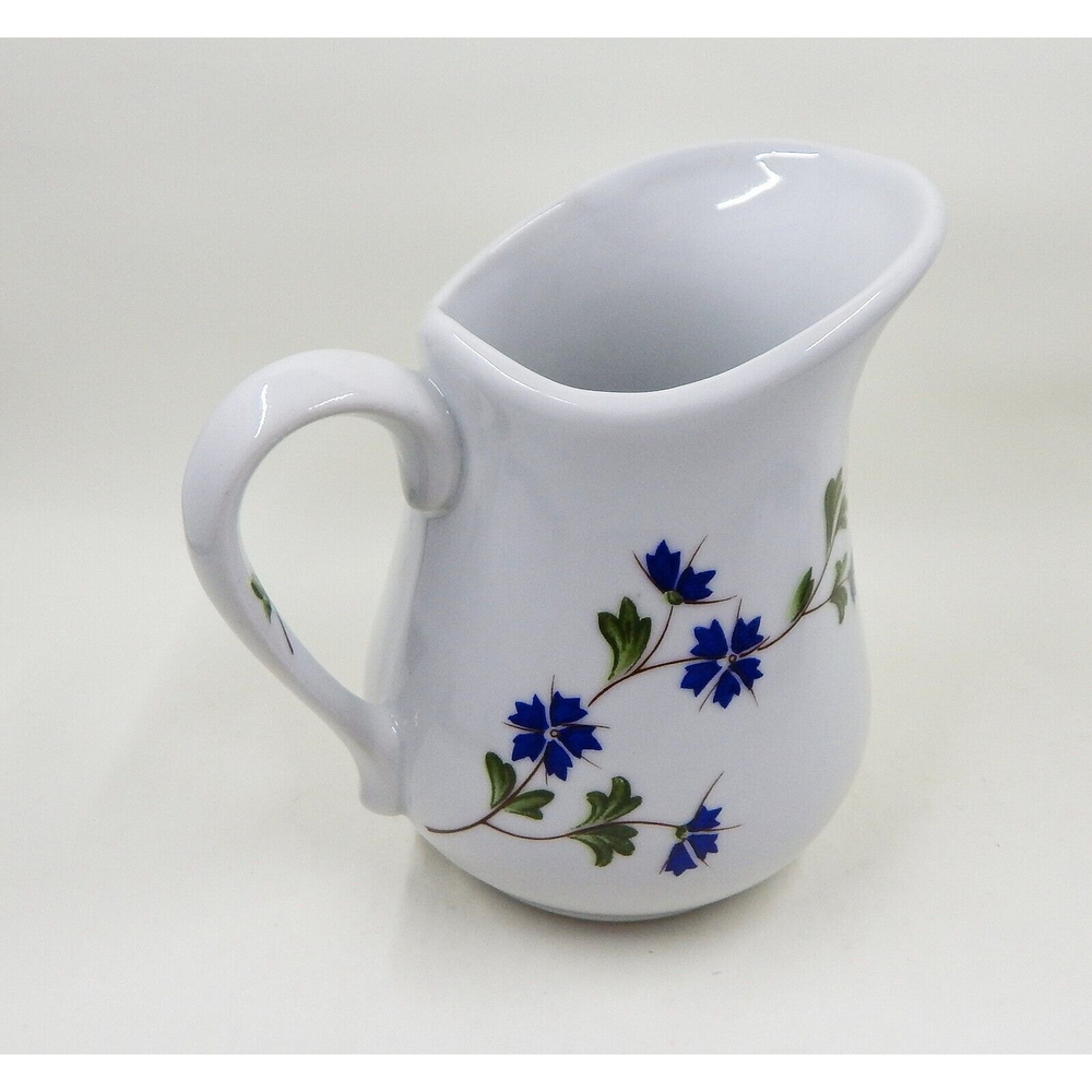 Cordon Bleu BIA Small Pitcher Creamer Hand Decorated Blue Cornflowers